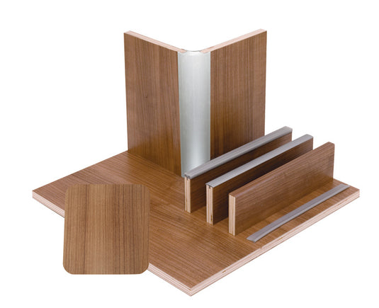 Pannello da costruzione per mobili in laminato di noce, HPL, 1/4 di pannello 520231
