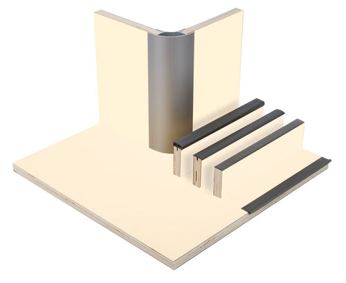 Pannello da costruzione per mobili laminato opaco Creme opaco, HPL, 1/4 del pann 520951