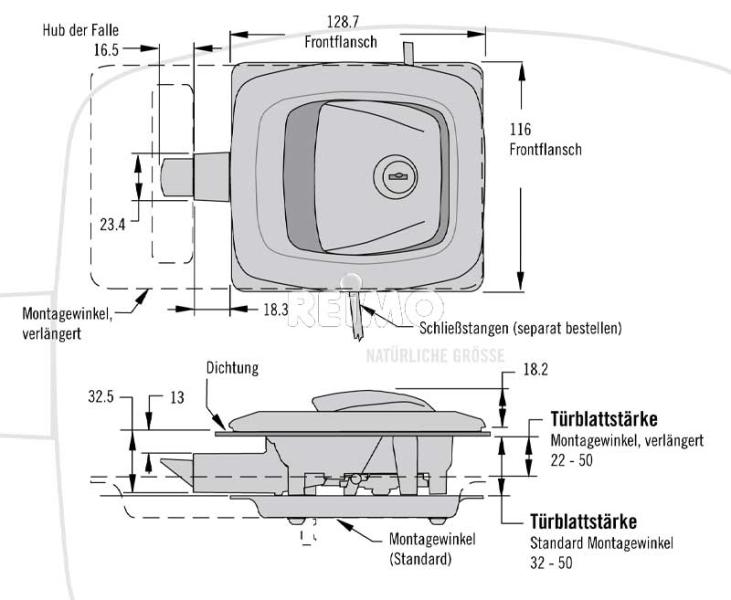 Load image into Gallery viewer, Kofferklappenschloß weiß 52538
