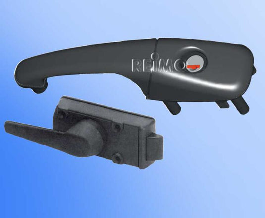 Serratura porta CARAVAN destra, senza cilindro + chiave nera 52601