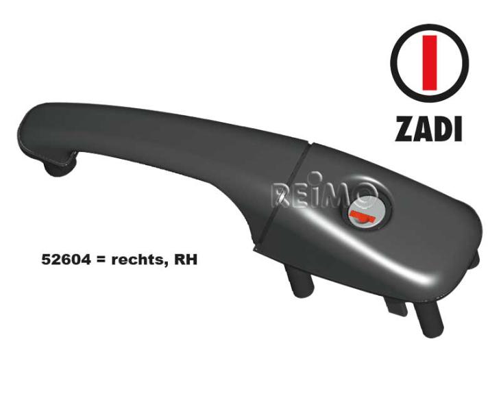 Load image into Gallery viewer, Maniglia esterna CARAVAN nero, a destra, senza cilindro, senza chiave 52604
