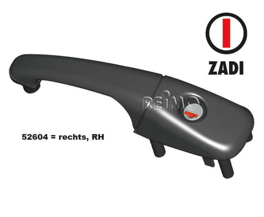 Maniglia esterna CARAVAN nero, a destra, senza cilindro, senza chiave 52604