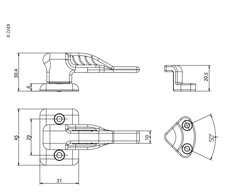 Load image into Gallery viewer, Fermaporta nero 52636
