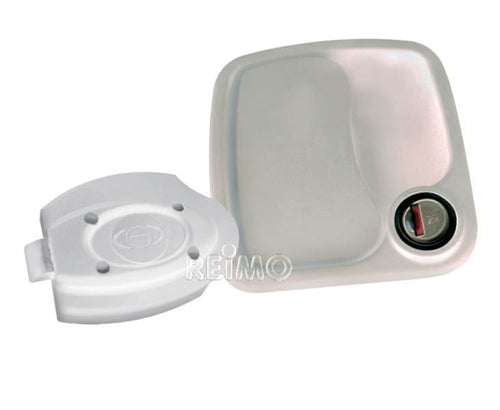 Serratura Eurogarage bianca senza cilindro chiave senza viti 52643