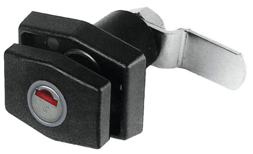 PushLock rettangolare nero senza cilindro + chiave 52649