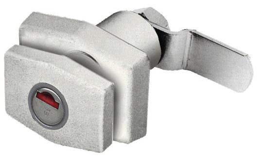 Serratura a ribalta rettangolare bianco senza cilindro + chiave 52650