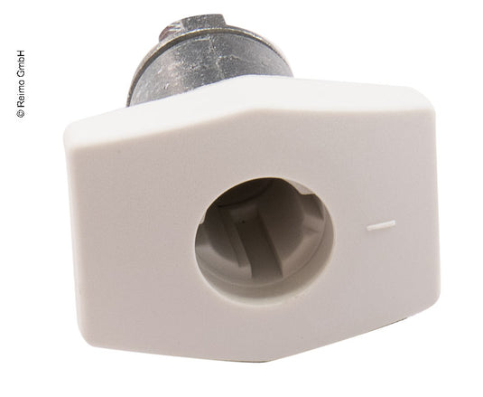 Serratura sportello bagagli bianco quadrato senza cilindro + chiave 52653