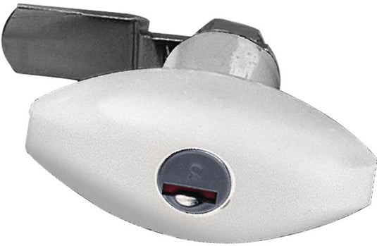 Serratura aletta portabagagli Ellisse bianco senza cilindro + chiave 52655