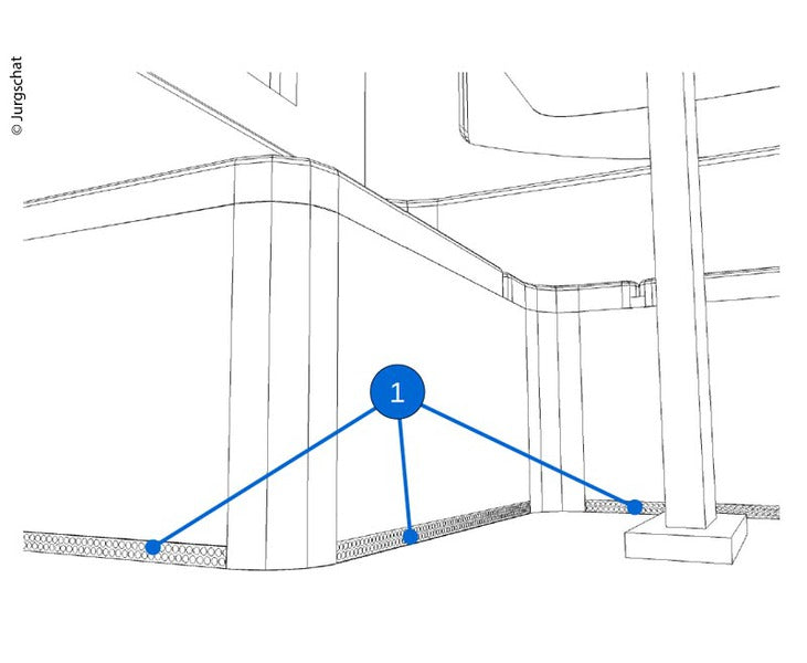 Load image into Gallery viewer, Guida per l&#39;aria di mandata e di scarico, nero, lunghezza 603 mm 53028
