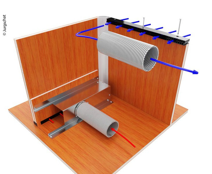 Load image into Gallery viewer, Guida per l&#39;aria di mandata e di scarico, nero, lunghezza 603 mm 53028
