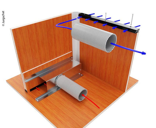 Guida per l'aria di mandata e di scarico, nero, lunghezza 603 mm 53028