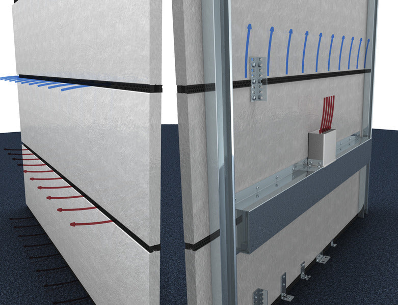 Load image into Gallery viewer, Guida per l&#39;aria di mandata e di scarico, nero, lunghezza 603 mm 53028
