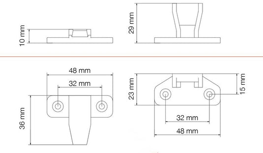 Holzverbinder schwarz 4x 532002