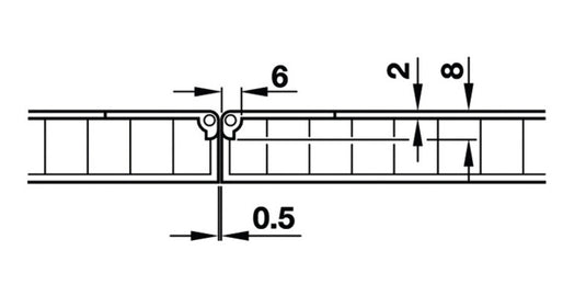 Cerniera da tavolo pieghevole in ottone opaco 532192