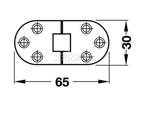 Cerniera da tavolo pieghevole in ottone opaco 532193