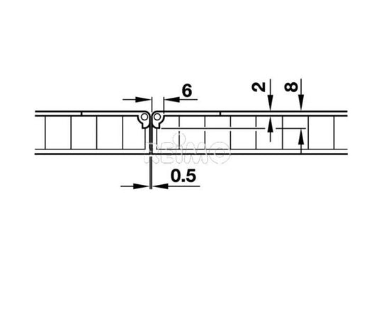 Cerniera da tavolo pieghevole in ottone opaco 532193