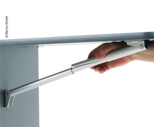 Supporto da tavolo pieghevole, lunghezza 150mm, alluminio anodizzato nero 53360