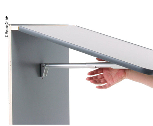 Supporto da tavolo pieghevole, lunghezza 150mm, alluminio anodizzato nero 53360