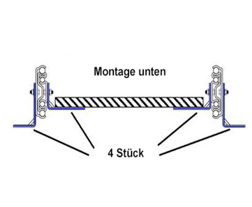 Montaggio per guida a estrazione totale, lunghezza: 711mm, 2x L-Winel 533891