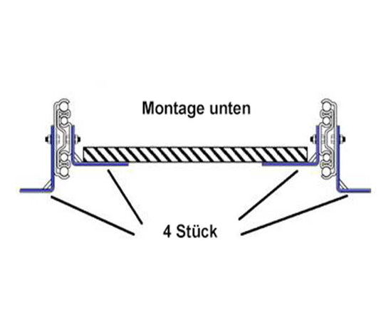 Montaggio per guida a estrazione totale, lunghezza: 711mm, 2x L-Winel 533891