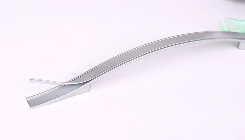 Carica immagine in Galleria Viewer, Maniglia del mobile argento, laccato opaco, lunghezza 160mm 53409
