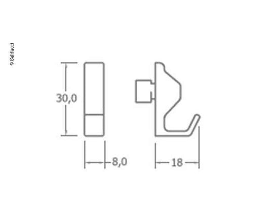 Kleiderhaken ABS chrom gl 53431