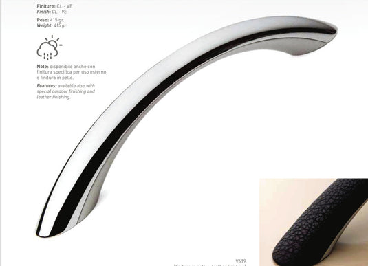 Impugnatura in metallo in Soft Touch Grigio Scuro 53441