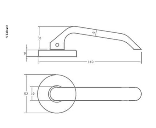 Maniglia per porta V1786 cromo 53452