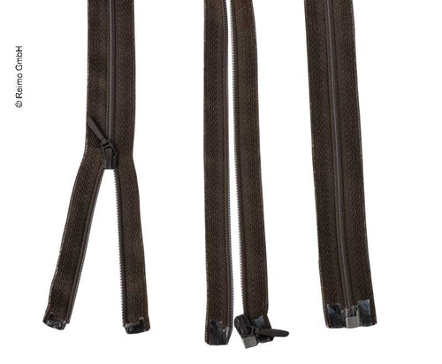 cerniera 50cm, divisibile - sganciabile in marrone, plastica 55048