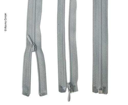 cerniera 100cm, divisibile - sganciabile in grigio chiaro, plastica 55049