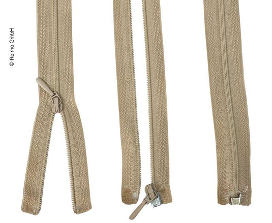 cerniera 50cm, divisibile - sganciabile in beige, plastica 55071