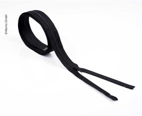 cerniera 130cm, divisibile - sganciabile in nero, plastica 55077