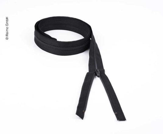 cerniera 130cm, divisibile - sganciabile in nero, plastica 55077