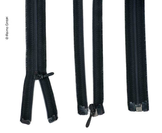 cerniera 160cm, divisibile - sganciabile in nero, plastica 55078