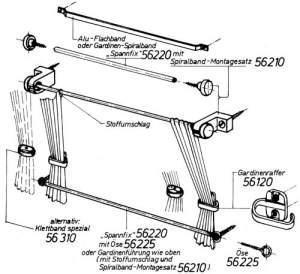 Set di montaggio con cinghia a spirale grigio chiaro 56210