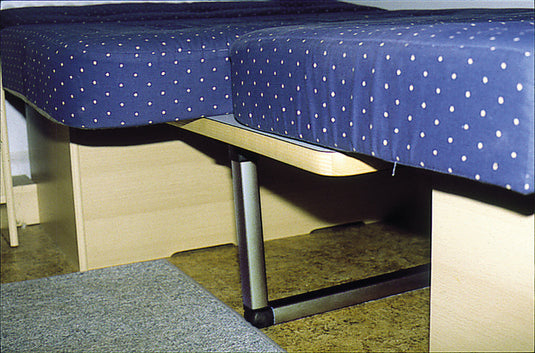 Piede da tavolo pieghevole argento - altezza 740 mm cerniera centrale a cerniera 57074