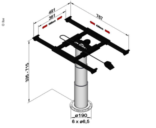Telaio di sollevamento 5993 SS8 con torsione e spostamento 57097