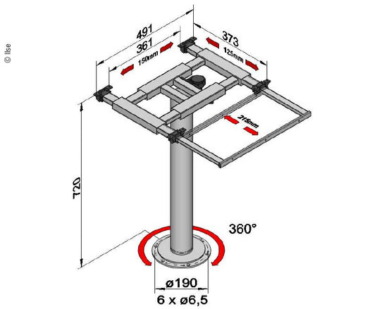 Colonna della tabella con twist and shift 57098