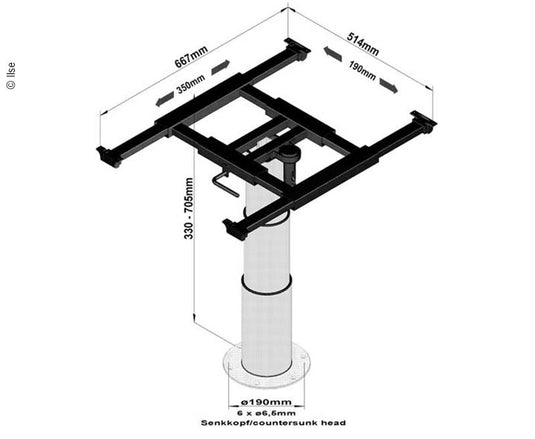 Tavola elevatrice a una colonna 57114