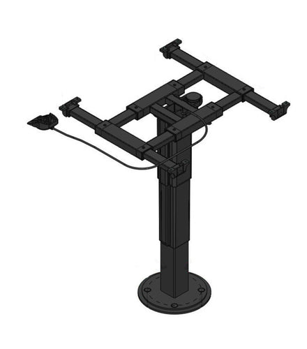 Tavolo elevatore a colonna singola 355-735mm, corsa 375mm, ruotabile a 360°. 57118