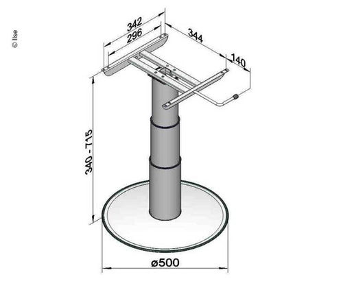 Tavolo elevatore a colonna singola 57157