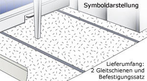 Set di guide di scorrimento Variotech VW T4 per passo corto 58066