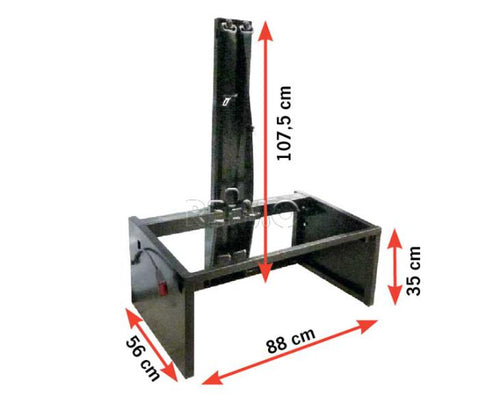 Cavalletto per cintura a 3 punti L88 x P56 x H107,5 cm 59561