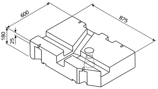 Serbatoio delle acque reflue fresche VW T4 dell'anno 7/90 61012