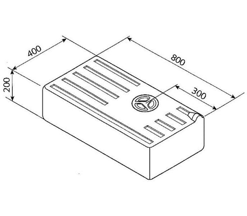 Serbatoio acqua 59L 800mm 5-17 61115