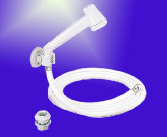 Set doccia Bianco moderno con tubo flessibile 2m, sciolto 631053L