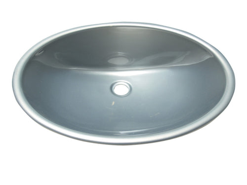 Lavabo incassato - Ovale Materiale plastico plastico argento lucido 640291