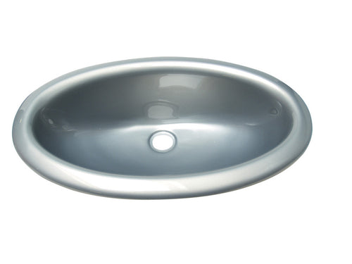 Lavabo incassato - Ovale Materiale plastico plastico argento lucido 64029