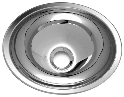Lavabo.ovale in acciaio inox.340 64032