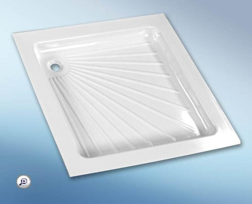 Piatto doccia in plastica bianco, 665 x 655 x 80 mm 64111